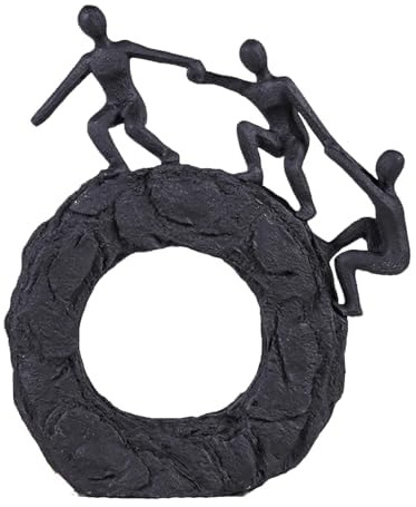 SHAODIE Abstract Sculpture - Living Room and Office Dynamic Climbing Wall Character Decoration, Black Statue 7x8x1.5 inches Elegant Black Home Decoration Gift Creativity