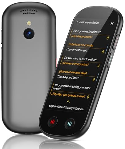 Appareil de Traducteur Vocal Avec Traducteur en Temps Réel Prenant en Charge 150 Langues et Accents,Avec Connexion Wi-Fi,Mode Hors Ligne,idéal pour Voyages,études et Affaires