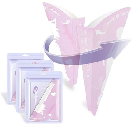 CIYIN Urinario Femenino, 50 Piezas Orinal para Mujer de Pie Portatil, Papel Urinario Femenino Desechable, Urinario Portatil Mujer Plegable, para Actividades Al Aire Libre (50, Morado)