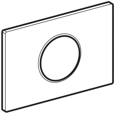 Actuator plate Sigma10 for Geberit WC flush control with electronic flush actuation: brushed, polished
