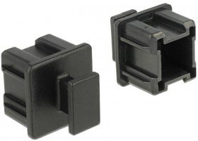 Delock 64012 Staubschutz für Mini SAS HD SFF 8644 Buchse mit Griff 10 Stück Schwarz