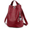 DEERWORD Damen Rucksack Handtaschen Elegant Anti Diebstahl Frau Stadtrucksack Henkeltaschen Tagesrucksack Weinrot