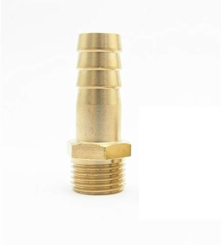 Pangocho Jinchao-Messing Schlauchtülle Metrisches Außengewinde Messingrohr Stecker-Adapter, 8mm 10mm 12mm 13mm 16mm OD Schlauchkupplung X M14 M16 M20, Armaturen reparieren (Color : M14x1.5 to 10mm)