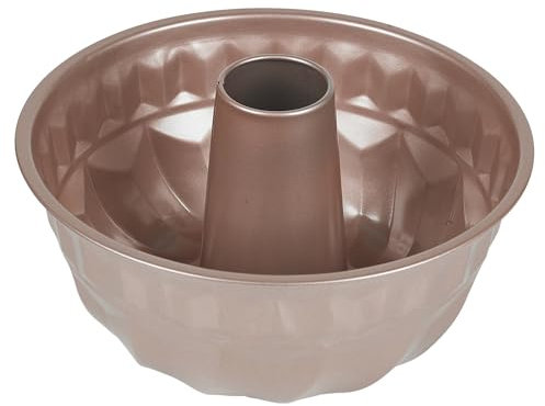 URBN CHEF Moule à savarin en acier au carbone anti-adhésif Passe au four Doré rose