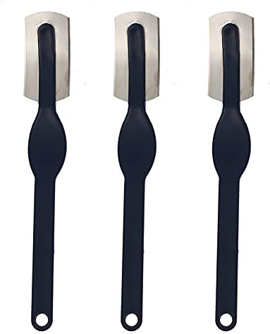 Cabilock 3 Stücke Edelstahl Brot Bäckermesser Brot Lahm Teig Rasiermesser Teigmesser Baguettemesser Bretzelmesser Bäcker Ritzmesser Brotschneider für DIY Brotteig Muster Backen Werkzeug