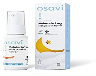 Osavi Melatonin with Passion Flower Oral Spray, 1mg (Blackcurrant) - 25 ml.