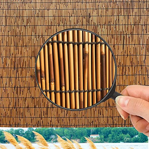 Yufenj Natürlicher Bambus-Lattenschutz, Sichtschutzzaun, Schilfzaun, umweltfreundlicher Sichtschutz-Lattenzaun, Bambus-Screen-Panel-Rolle für Balkon oder als Wind- und Sichtschutz