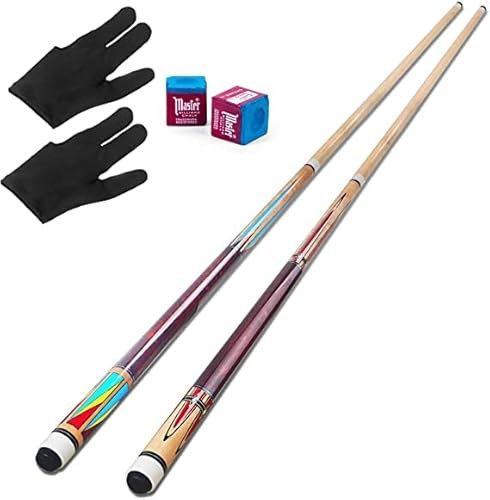 AKLOT Pool Queue, Pool Queues Satz von 2 Pool 58 Queue Sticks Pool Cue Erwachsene Kanadischer Ahornholz Pool Cues für Professionelle Billardspieler