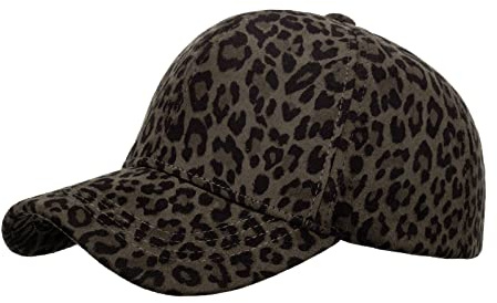 Damen Leoparden Muster Baseball Kappe Cap UV Sonnenhut Coole Mütze Sport Einstellbare Kappe Mütze für Outdoor Aktivitäten Baseballmütze