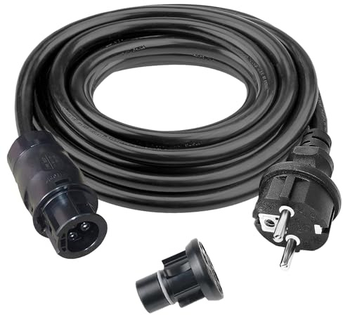 Betteri BC01 AC Kabel 5M, Balkonkraftwerk Anschlusskabel Betteri BC01 Buchse zu Schuko Stecker mit Endkappe zum Anschluss von Mikrowechselrichtern, Envertech, TSUN, NEP, Hoymiles (HM), Alter Stil DEYE