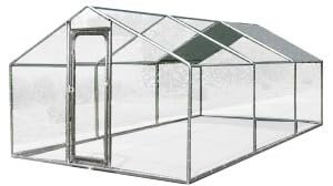 InTheMarket Stabiler Hühnergehege | 2 Paneltüren | mehrere verschiedene Größen sind erhältlich | verzinktes Hühnergehege – kostenlose Abdeckung | 2 x 3 m | 4 x 3 m | 6 x 3 m | (Größe: 6 x 3 m)