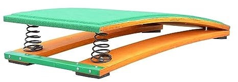 OQOPO Gebogene Gymnastik-Sprungbretter, Hartholz-Gymnastik-Sprungbrett mit Anti-Rutsch-Filz für Schule, Zuhause, Fitnessstudio, Bar, Keller