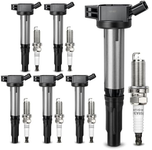UF487 Ignition Coil & 6619 Double Iridium Spark Plug For TOYOTA Camry Avalon Highlander RAV4 Sienna Venza/Lexus IS350 ES300h NX300h ES350 RX350 RX450h/Scion tC Replaces#C1601 90919-02255 90919-A2002