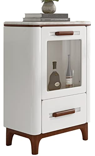 GLigeT Weinschrank Moderner Weinschrank, Barschrank aus Holz und Marmor mit Arbeitsplatte for Zuhause und Küche Schnapsbarschrank