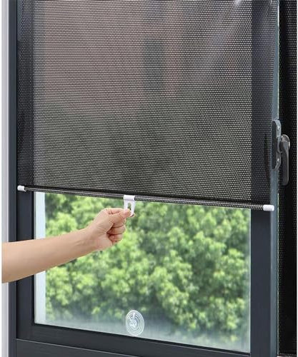 Verdunkelungsrollo mit Saugnapf Ohne Bohren Einziehbare Temporäre Jalousien Balkon Dachfenster Sonnenschutz-Sichtschutz Rollo Für Balkon,Büro,Auto,Sichtschutz Vorhang (Farbe : B, Größe : 45cm x 125c