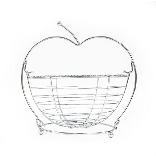 YSAMAX Chrome Fresh Fruits Basket, Durable Construction, Elegant Centrepiece, Wire Mesh Stylish Design, Lightweight, Storage Fruit Swinging Bowl, Easy To Clean