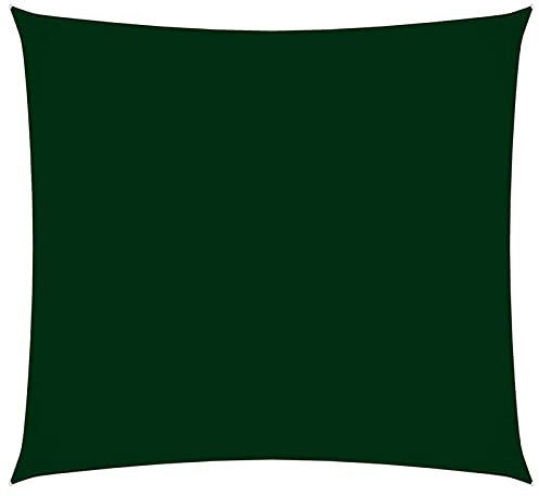 Sufrk Sonnensegel Oxford-Gewebe Sonnensegel Terasse Markise Sonnenschirm Terrasse Quadratisch 3x3 m Dunkelgrün