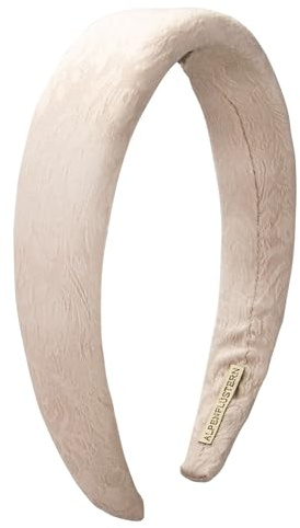 Alpenflüstern Trachten-Haarreif Jaquard - Damen Haarschmuck, Haarband rutschfest fürs Dirndl (creme-weiß) ADV152