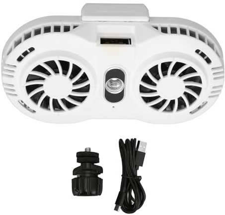 Radiador del Teléfono, Refrigerador Dual del Teléfono Móvil de la Fan para el Juego (WHITE)