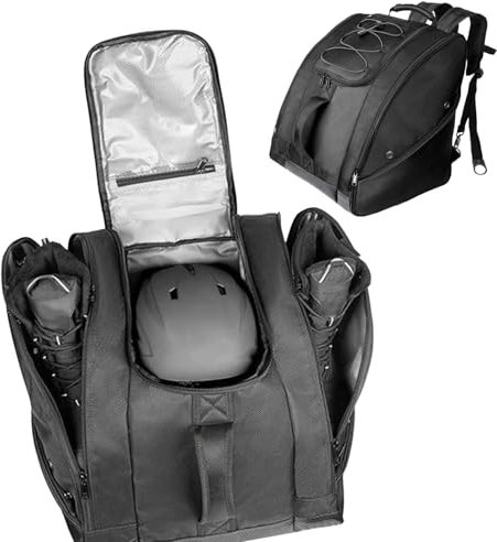 Riaisttd 50L Ski-Ausrüstungstasche, Skischuh- und Snowboardtasche, Winterausrüstung, Rucksack, Ski- und Snowboard-Aufbewahrungstaschen, wasserdichte Winterausrüstungstasche, 43 x 36 x 43 cm, für Ski,