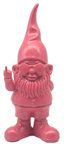 Lesser & Pavey Gnomes Home Decor Figurines & Ornaments For Home & Office | Decorative Home Accessories Statues For Indoor & Outdoor | Lovely Gifts for Women & Men Swearing Pink 20 Cm