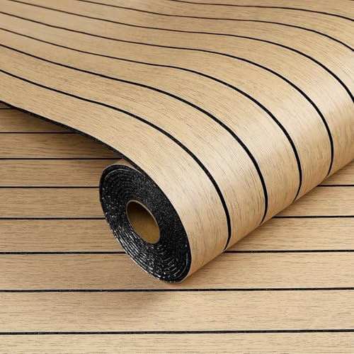 Livelynine Epais Papier Peint Tasseau de Bois 3D Papier Peint Adhesif Mural Chambre Adulte Salon Mur TV Panneau Mural decoratif Bois Chene Naturel Revetement Murals Adhesif Panneaux Muraux 30CMx2M