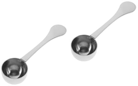 ULTECHNOVO 2piezas Cucharas Medidoras De Café Inoxidable Para Café Leche y Frutas Utensilio De Cocina Práctico Mango