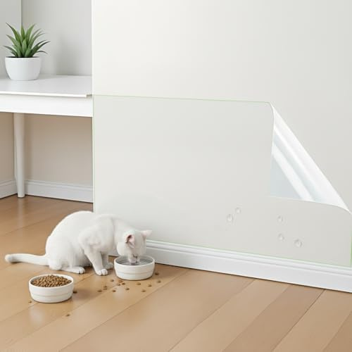 Songkittsazi Film de protection mural électrostatique - 45 cm x 10 m - Transparent - Protection contre les éclaboussures - Convient pour les crédences de cuisine - Peut être retiré sans laisser de