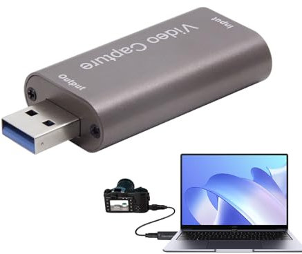 Audio Capture Adapter | Live Streaming Video Recorder | External Sound Card Jack | USB Microphone Converter | Portable Music Interface | Broadcasting Input Device | Laptop Recording Accessory