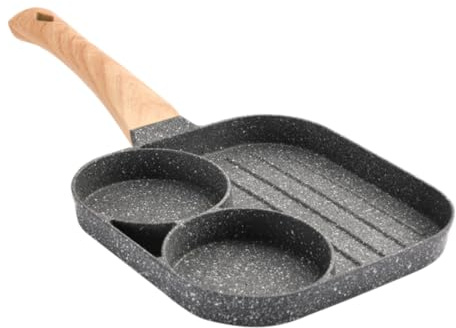 SOIMISS 1 pieza Sartén Antiadherente de Piedra para y Filetes Sartén Multifuncional para Huevos y Pancakes Compatible con Inducción y Gas Diseño Práctico y Saludable