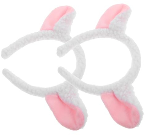 NIYANGLE Fascia per Chioma in Agnello con Corna e Orecchie di Pecora, Set da 2 Pezzi, Morbida in Pile, Elastica e Confortevole, Accessorio Cosplay per Feste