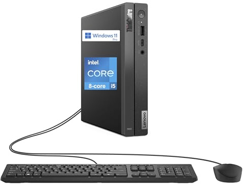 Lenovo ThinkCentre neo 50q Gen 4 Mini Desktop Computer, 8-core Intel Core i5-13420H, 16GB RAM, 512GB SSD, Display Port + HDMI, WiFi 6, RJ-45, USB-C, Wired Keyboard & Mouse, Windows 11 Pro