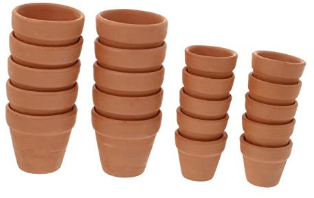 HIAKDOFT 20 Piezas Macetas de Cerámica Roja para Suculentas Maceteros Pequeños Unidades y Unidades para Oficina y Decoración de Escritorio