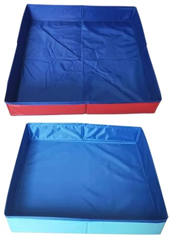2PCS Doggie Swimming Pool, Foldable Dog Pool, Anti-Slip Folding Swimming Pools for Dog, Dogs Bathtub, Non-Inflatable Pet Puppy Bathing Tub, Portable Dogs Paddling Pools for Small Cats Animal