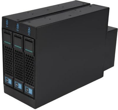 Jooehyer 3-Bay Hot Swap Hard Drive Cage for 3.5-Inch SSD/HDD, Fits Dual 5.25-Inch Drive Bays for Two 5.25-Inch Optical Drive Position