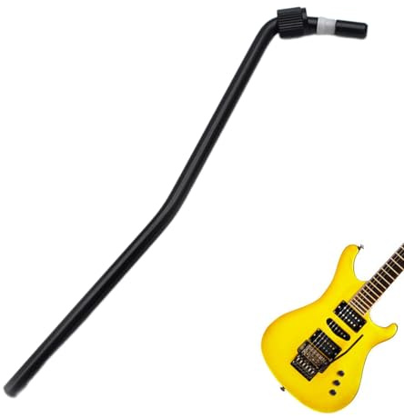 VBSYUYQ 6mm Double Tremolo Arm, Whammy Bar for Electric Guitar, Zinc Alloy Replacement Tremolo Bar for Double Locking Tremolo System Bridge, Black