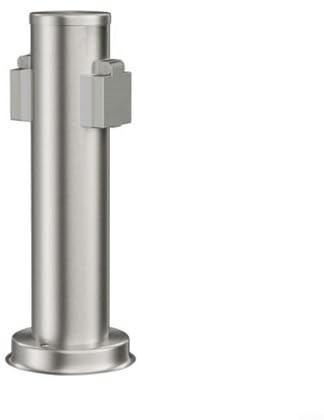 CWOQOCW Colonne de prise de courant d'extérieur en acier inoxydable IP54 étanche à l'eau Anthracite Prise électrique ronde (couleur inoxydable)