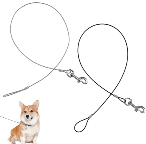 2 Pezzi Guinzaglio per Cani Prova di Masticare, 67 cm Guinzaglio Retriever