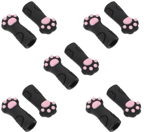 Cabilock 10 piezas Protector de Silicona para Tijeras y Pinzas de Manicura Funda Antideslizante con Diseño de Pata de Gato de Cubiertas Reutilizables para Herramientas de Uñas Fácil