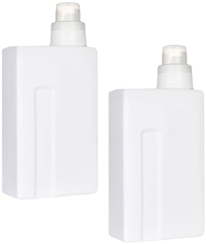 IMIKEYA Botellas Vacías para Lavandería 1000 Ml 2 Piezas Reutilizables y Rellenables Envases Herméticos para Detergente Líquido y Jabón Botellas Pequeñas Prácticas para Hogar y Viaje