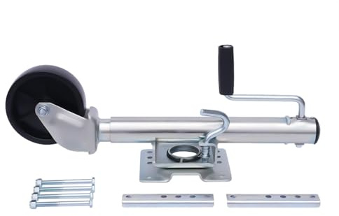 NYTFHMS Trailer Jack Wheel - Bolt-On Swivel Tongue Jack - Boat Trailer Jack, Automatic Trailer Jockey Wheel, Heavy-Duty Jockey Wheel, Trailer Nose Wheel 1200 Lb, for T
