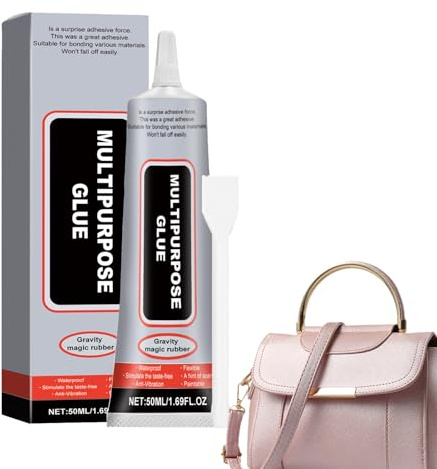 Adhesivo para Tejidos para Parches | 50 ml Adhesión Fuerte con Espátula,Pegamento para Ropa y Parches en Telas,para Casa Viajes y Prendas de Cuero Poliéster Franela Algodón