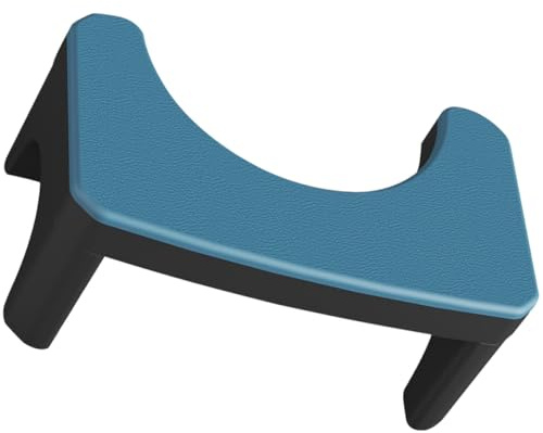 NOLITOY Tabouret de Toilette Antidérapant pour Adultes Bleu Noir, Marchepied Compact Renforcé, Support Ergonomique pour Salle de Bain, Repose-pieds Confortable pour Usage Familial