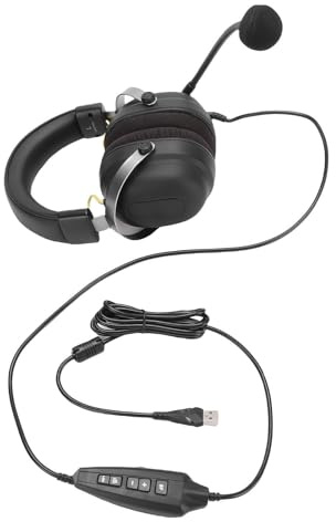 Cuffie da Gioco con Surround 7.1 a 360 Gradi con Microfono, Design con Copertura Completa 'orecchio per gli Appassionati di Gioco