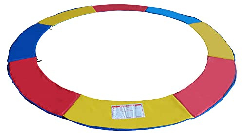 Green Bay Trampoline Replacement Pad, 300mm Wide, 15mm Foam, Tri-Colour | 15mm Foam,Trampoline Accessories,UV-Resistant PVC, EPE Foam, 300mm Spring Coverage, Fade-Resistant