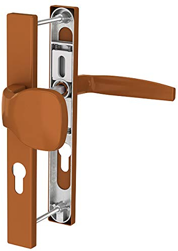 Premium Drückergarnitur Victory DHS 92mm - Rechteckig - Griff-Knauf, Farbe:Golden Oak RAL 8003, Schildbreite:32mm