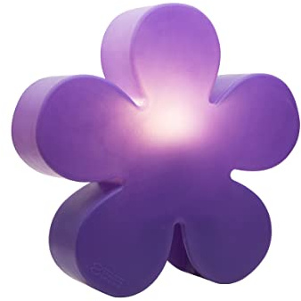 8 seasons design LED Blume 40 cm Shining Flower (Violett), E27, Leuchtmittel warmweiß – wetterfest – Dekolampe für außen (Garten, Terrasse) und innen – Osterdeko, Deko Frühling, Gartenlampe
