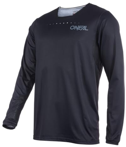 O'NEAL | Mountainbike-Trikot | MTB Mountainbike DH Downhill FR Freeride | Atmungsaktives Material, maximale Bewegungsfreiheit | Element FR Jersey Plain V.22 | Erwachsene | Schwarz | Größe XXL