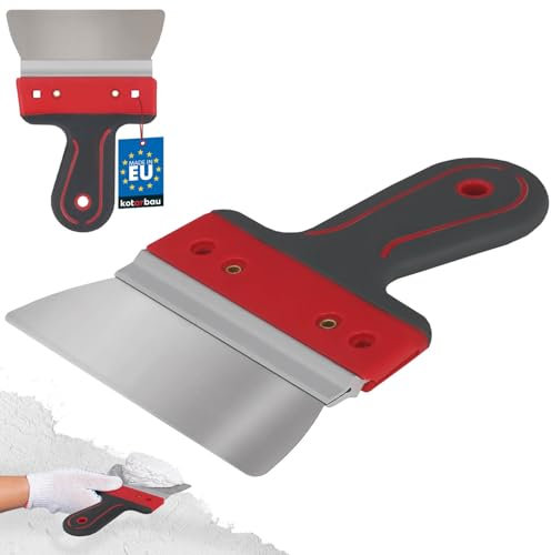 KOTARBAU® - Spatola per superfici in acciaio inox, 150 mm, per l'applicazione di stucco o intonaco