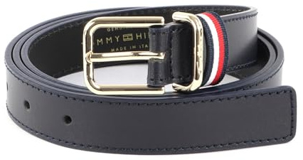 TOMMY HILFIGER Signature Square Buckle Belt 2.5 W90 Acc Desert Sky